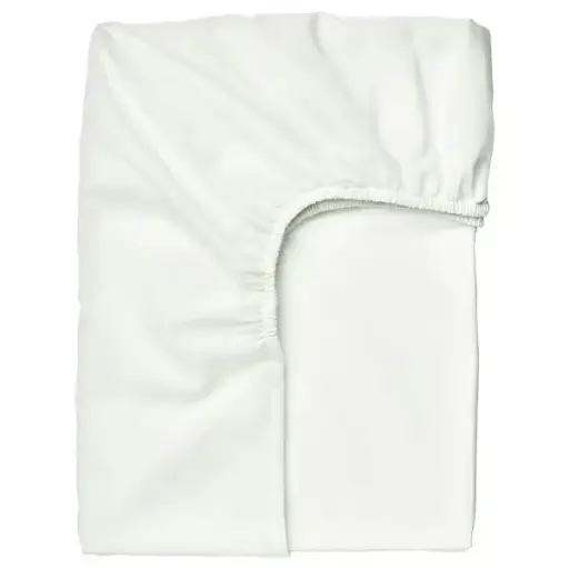 Drap housse, blanc, 90x200 cm